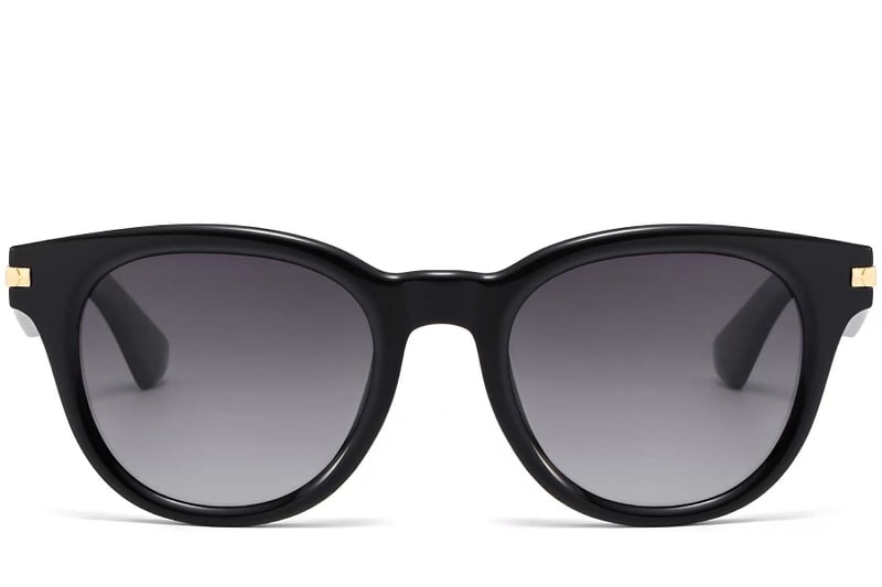 Oval Black Plastic Sunglasses #BS2503-0008