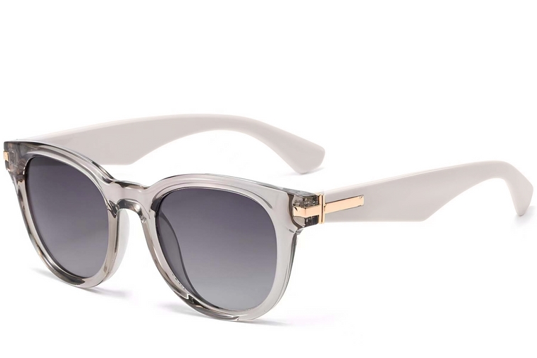 Oval Grey Plastic Sunglasses #BS2503-0009