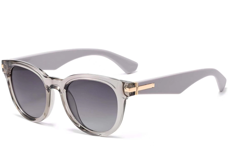 Oval Grey Plastic Sunglasses #BS2503-0009