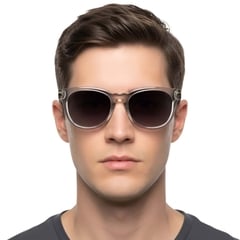 Oval Grey Plastic Sunglasses #BS2503-0009