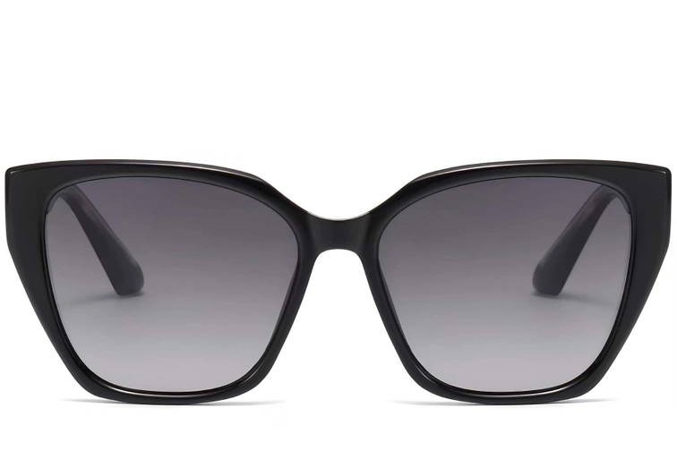 Gafas de sol de plástico negras con diseño de mariposa # BS2503-0015
