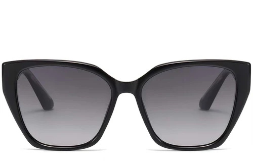 Gafas de sol de plástico negras con diseño de mariposa # BS2503-0015