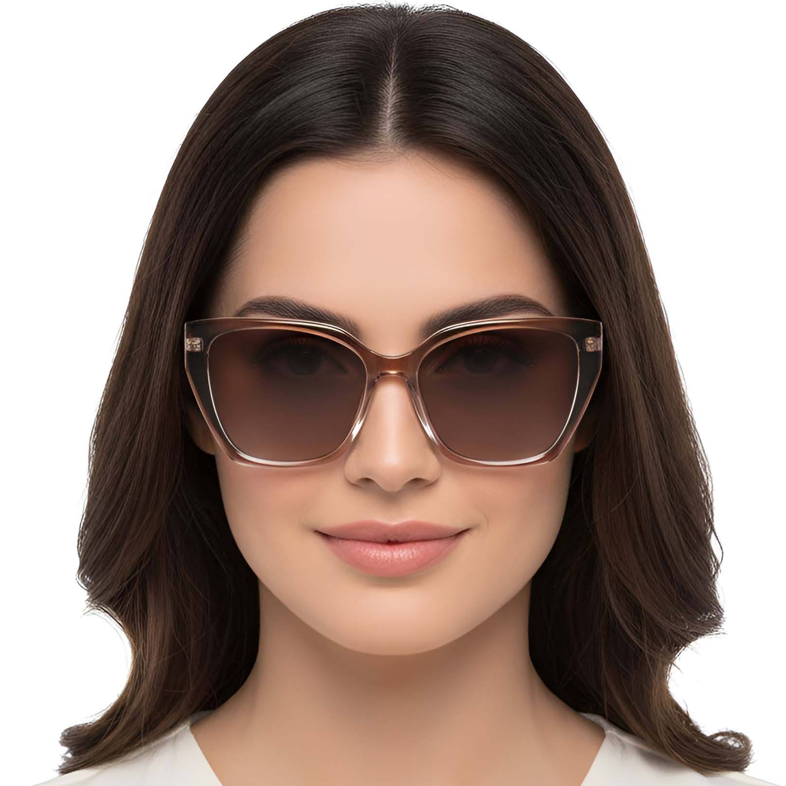 Butterfly Brown Plastic Sunglasses #BS2503-0016