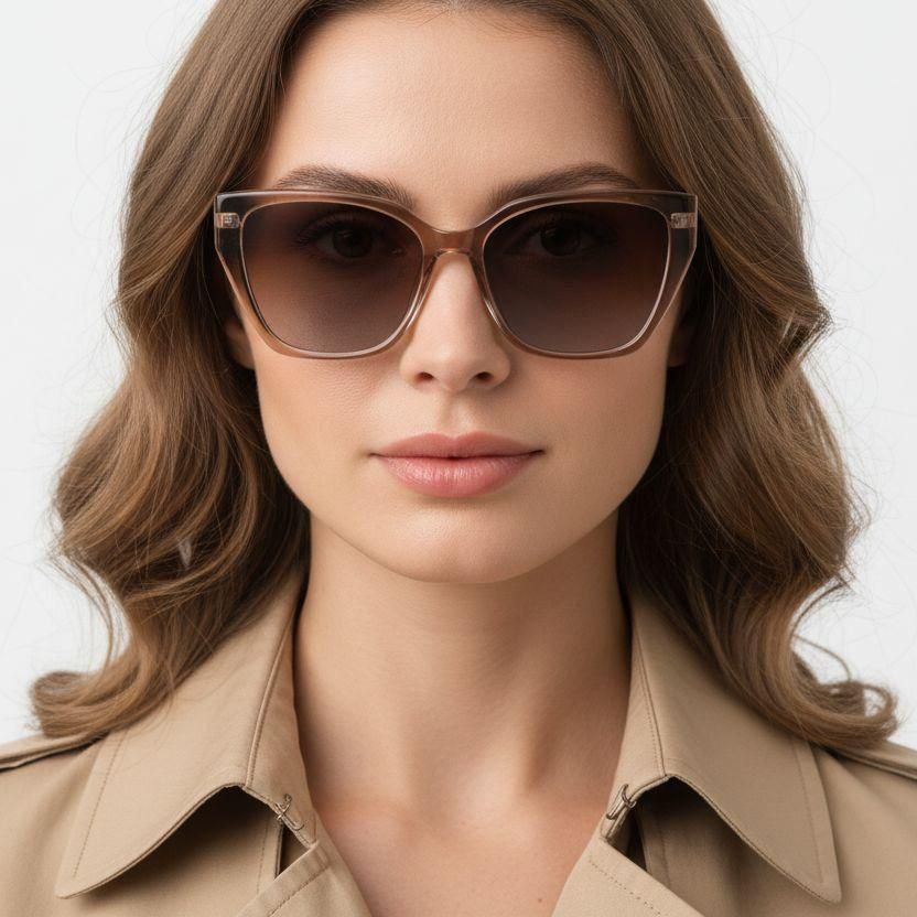 Butterfly Brown Plastic Sunglasses #BS2503-0016
