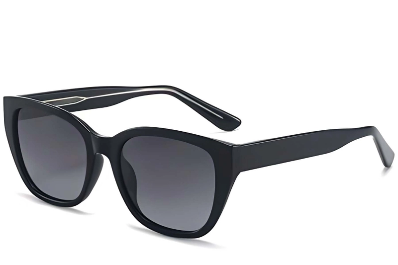 Oval Black Plastic Sunglasses #BS2503-0024
