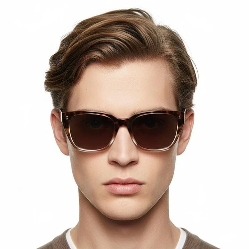 Oval Tortoiseshell Plastic Sunglasses #BS2503-0025