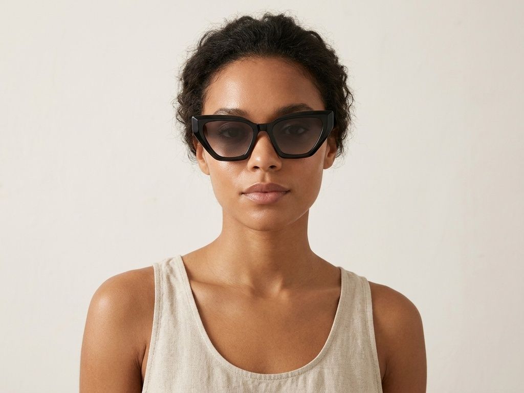 Butterfly Black Plastic Sunglasses #BS2503-0027