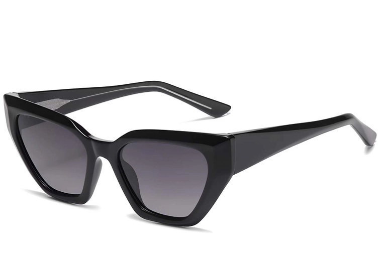 Gafas de sol de plástico negras con diseño de mariposa # BS2503-0027
