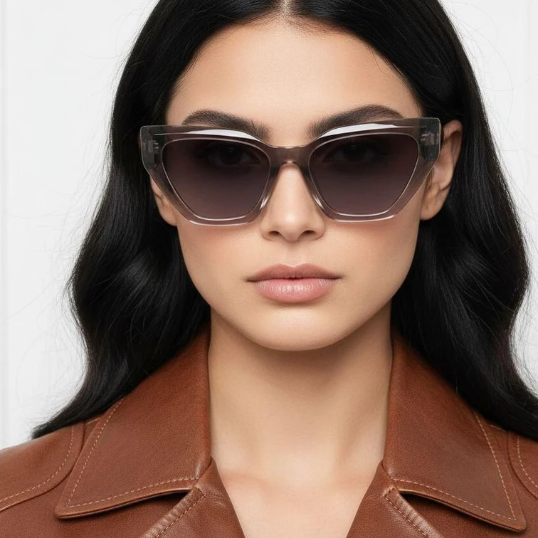 Butterfly Brown Plastic Sunglasses #BS2503-0028