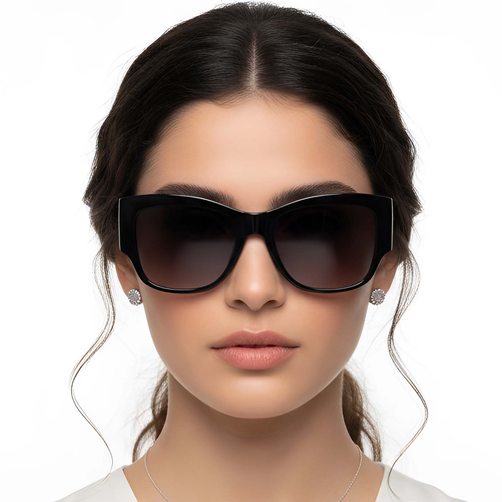 Butterfly Black Plastic Sunglasses #BS2503-0031