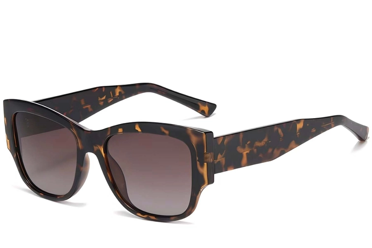 Gafas de sol de plástico con diseño de mariposa y carey #BS2503-0033