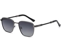 Rectangular Grey Metal Sunglasses #BS2503-0043