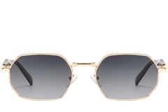 Geometric Golden Metal Sunglasses #BS2503-0044