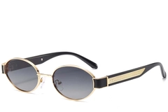 Oval Golden Metal Sunglasses #BS2503-0047