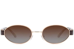 Oval Pink Metal Sunglasses #BS2503-0048