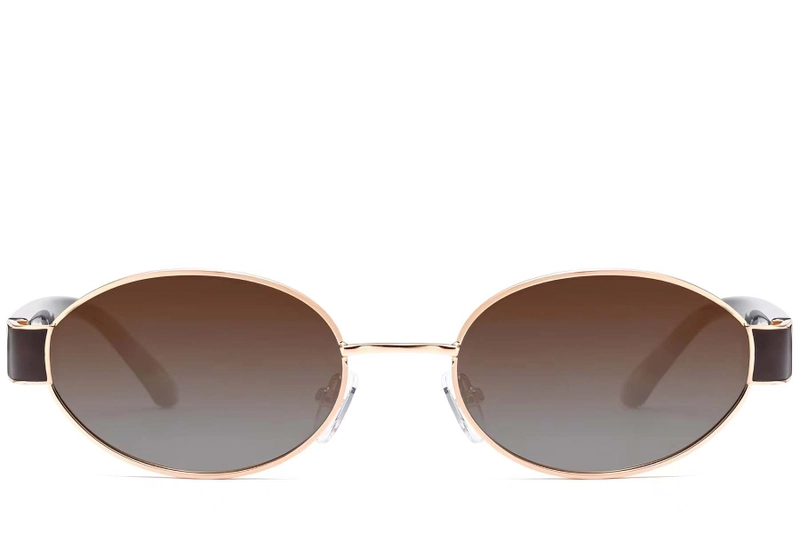 Oval Pink Metal Sunglasses #BS2503-0048