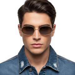 Oval Pink Metal Sunglasses #BS2503-0048