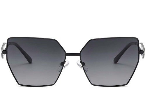 Geometric Black Metal Sunglasses #BS2503-0051