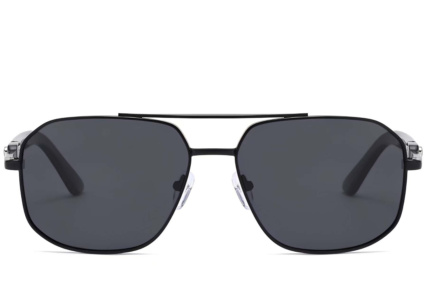 Aviator Black Metal Sunglasses #BS2503-0054