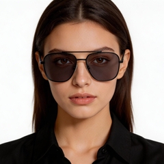 Gafas de sol de aviador de metal negro #BS2503-0054
