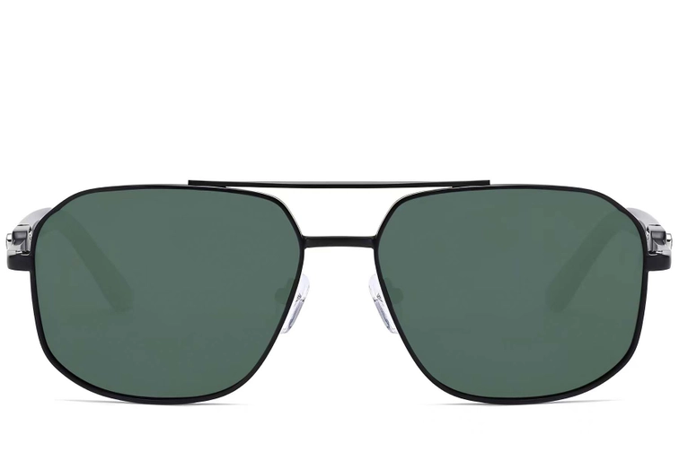 Aviator Black Metal Sunglasses #BS2503-0055