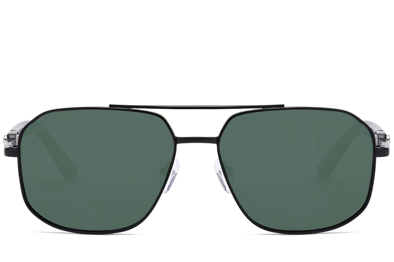 Gafas de sol de aviador de metal negro #BS2503-0055