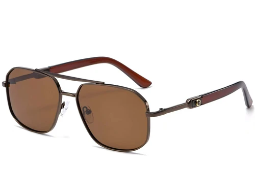 Lunettes de soleil aviateur en métal cuivré #BS2503-0056