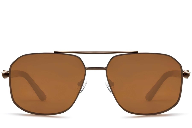 Aviator Copper Metal Sunglasses #BS2503-0056