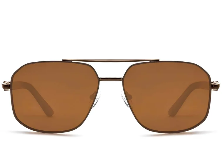 Lunettes de soleil aviateur en métal cuivré #BS2503-0056