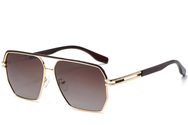 Aviator Golden Metal Sunglasses #BS2503-0058