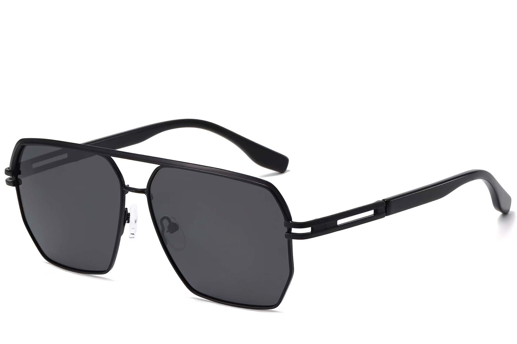 Aviator Black Metal Sunglasses #BS2503-0059