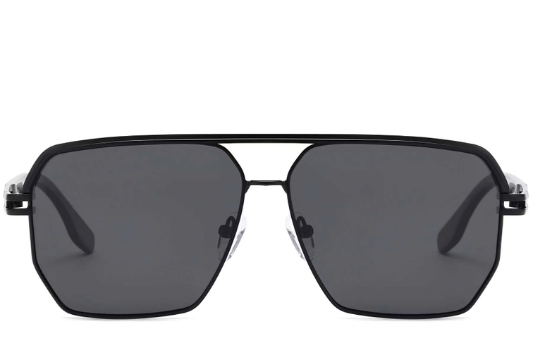 Aviator Black Metal Sunglasses #BS2503-0059