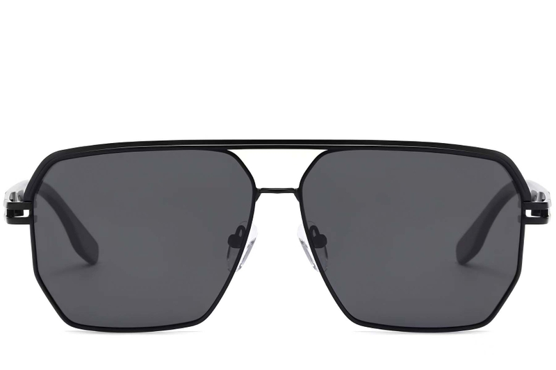 Aviator Black Metal Sunglasses #BS2503-0059