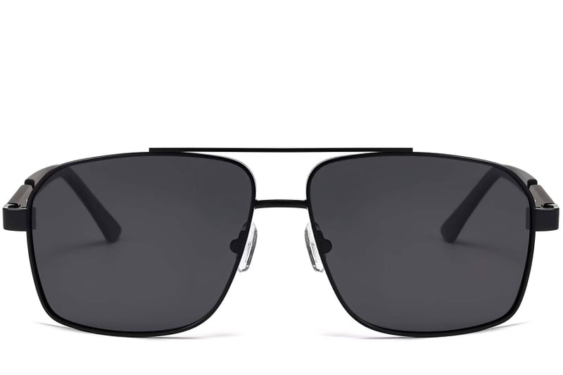Aviator Black Metal Sunglasses #BS2503-0060