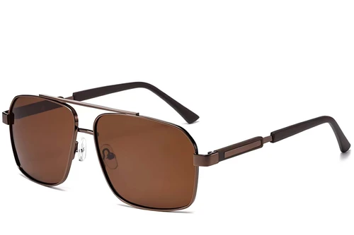 Lunettes de soleil aviateur en métal cuivré #BS2503-0061