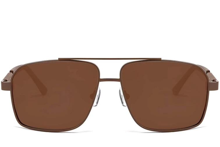 Gafas de sol estilo aviador de metal cobre #BS2503-0061