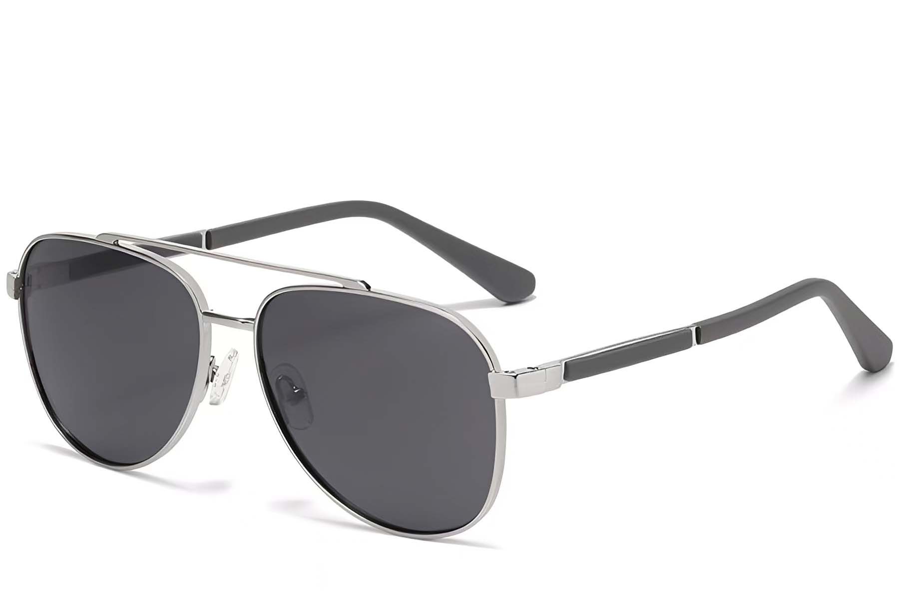 Aviator Silver Metal Sunglasses #BS2503-0063
