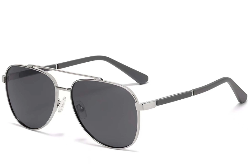 Aviator Silver Metal Sunglasses #BS2503-0063