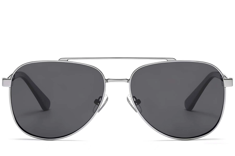 Aviator Silver Metal Sunglasses #BS2503-0063