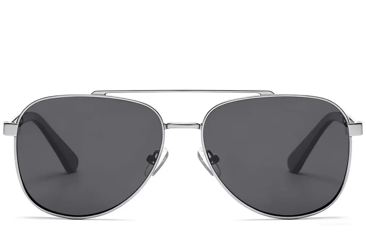Aviator Silver Metal Sunglasses #BS2503-0063