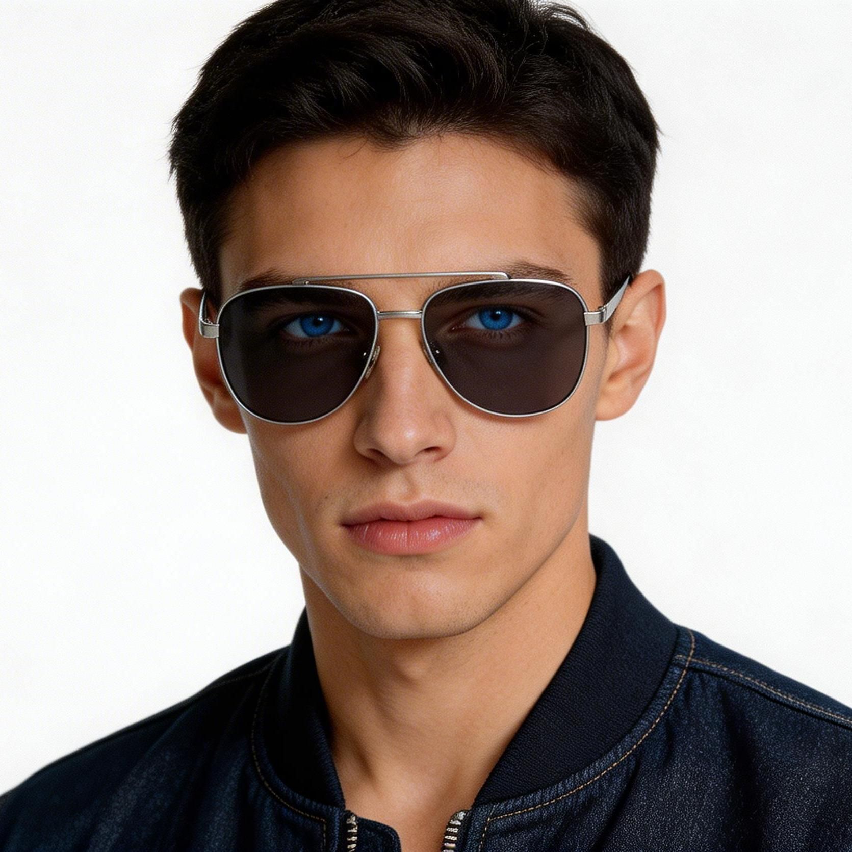 Aviator Silver Metal Sunglasses #BS2503-0063