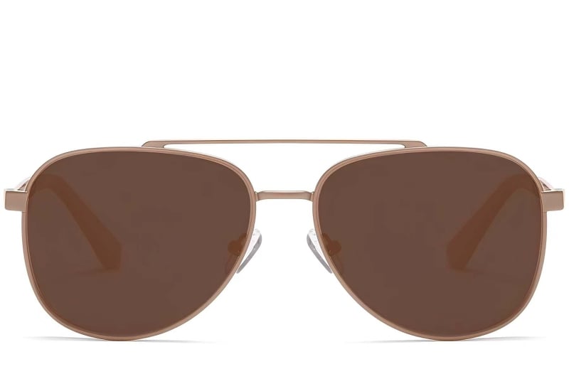 Aviator Copper Metal Sunglasses #BS2503-0064