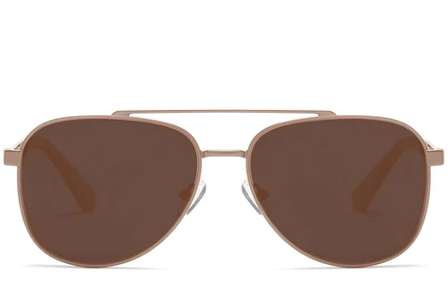 Lunettes de soleil aviateur en métal cuivré #BS2503-0064