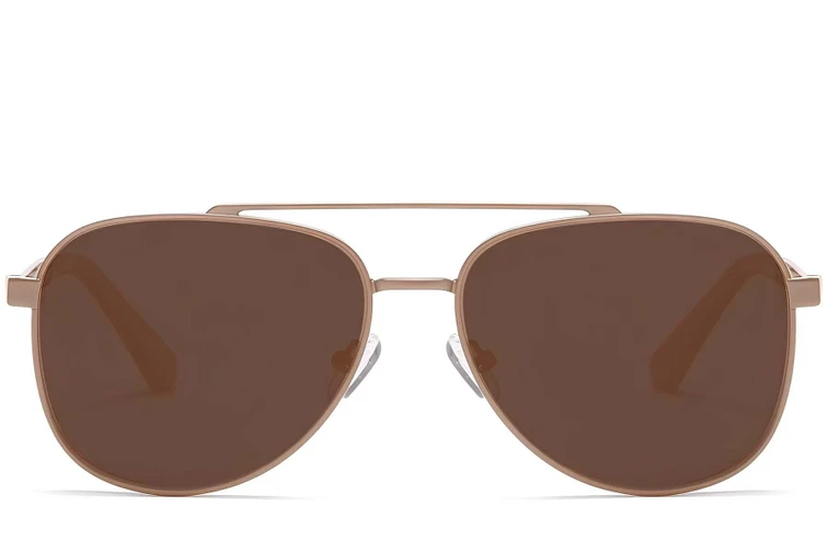 Gafas de sol estilo aviador de metal cobre #BS2503-0064