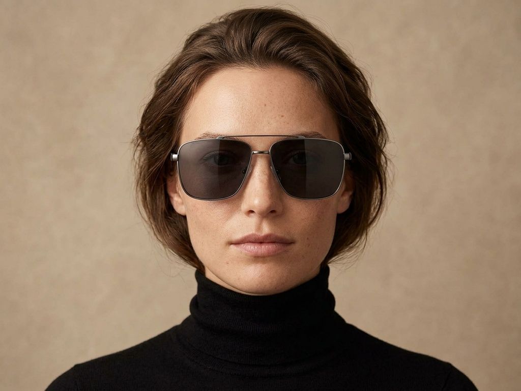 Aviator Grey Metal Sunglasses #BS2503-0065