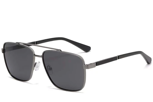 Lunettes de soleil aviateur en métal gris #BS2503-0065