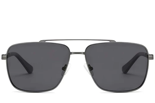 Lunettes de soleil aviateur en métal gris #BS2503-0065