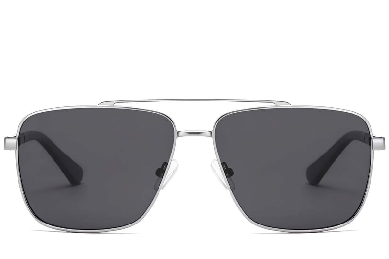 Aviator Silver Metal Sunglasses #BS2503-0066