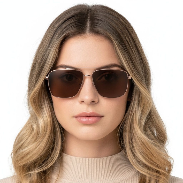 Pilotensonnenbrille aus Kupfermetall #BS2503-0067