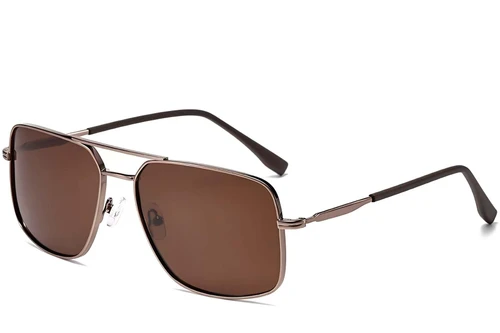 Lunettes de soleil aviateur en métal cuivré #BS2503-0070